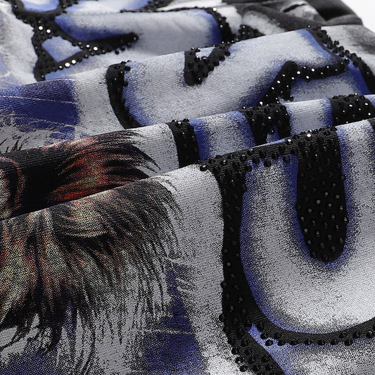 MAJESTIK Tarantula Garment Dyed Print Crop Tee