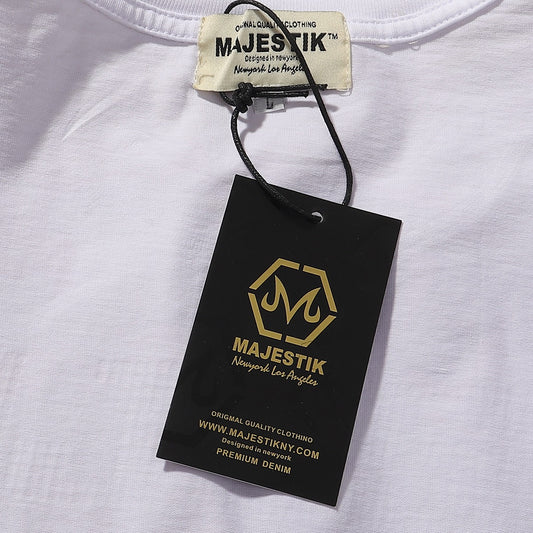 MAJESTIK Solar Garment Dyed Print Crop Tee