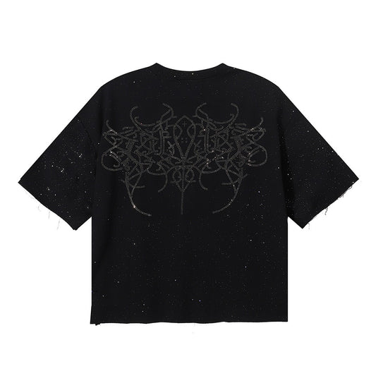 BK017,BKYS Rock F-Terry Cropped T-shirt