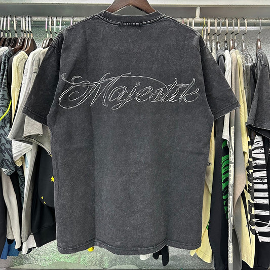 MAJESTIK Bulldog Graphic Crop Tee