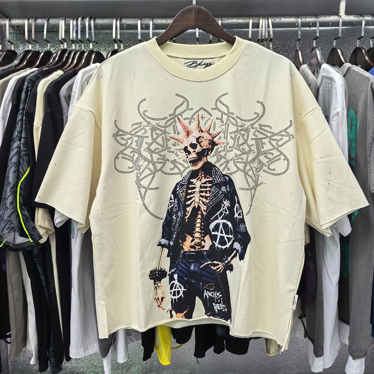BK017，BKYS Rock F-Terry Cropped T-shirt