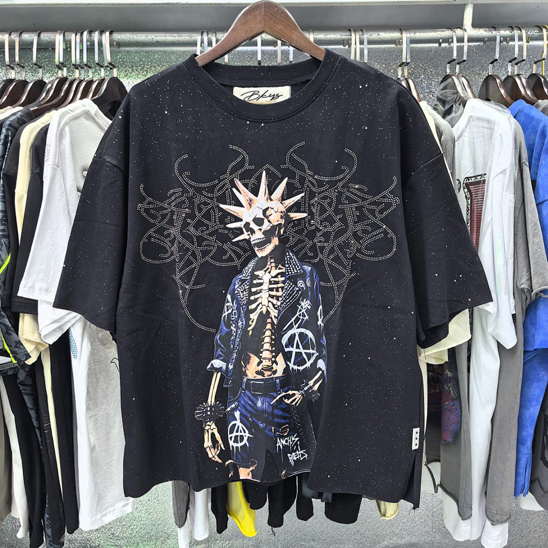 BK017，BKYS Rock F-Terry Cropped T-shirt
