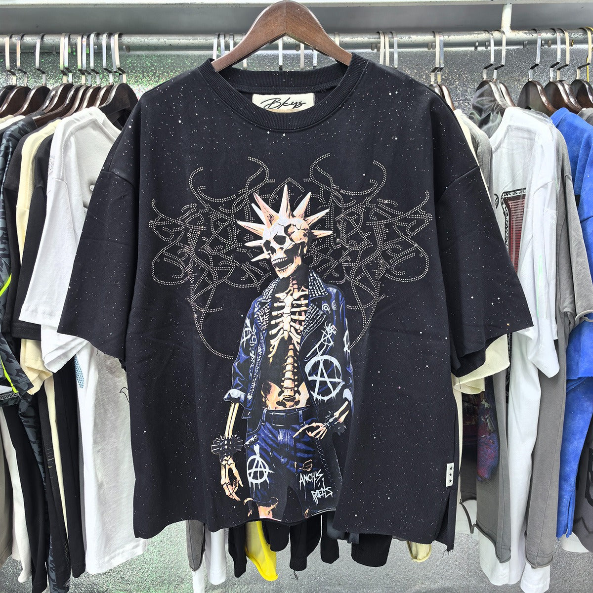 BK017，BKYS Rock F-Terry Cropped T-shirt