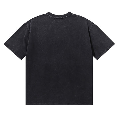 MAJESTIK Treet Artist Garment Dyed Print Crop Tee