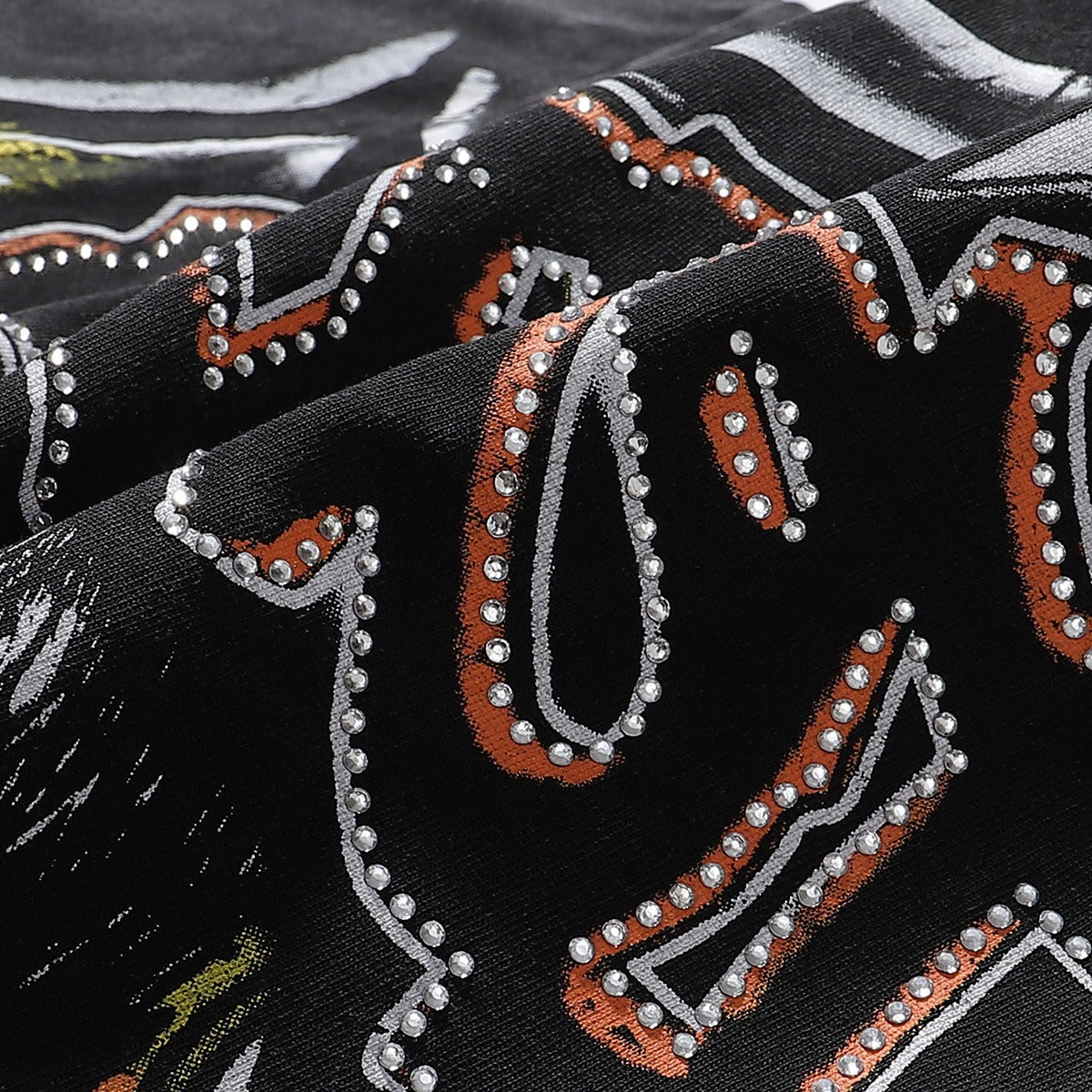 MAJESTIK Tarantula Garment Dyed Print Crop Tee