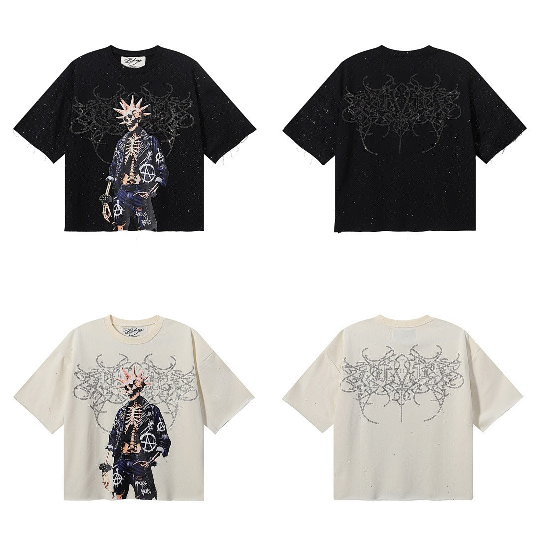 BK017，BKYS Rock F-Terry Cropped T-shirt