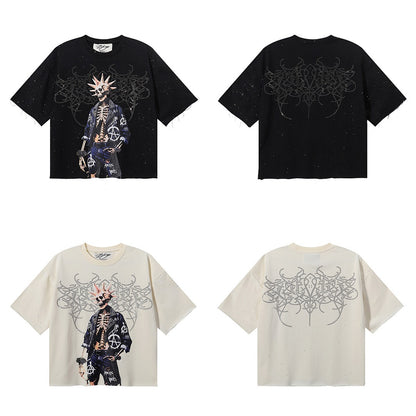 BK017，BKYS Rock F-Terry Cropped T-shirt