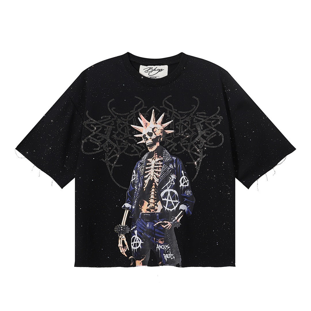 BK017，BKYS Rock F-Terry Cropped T-shirt