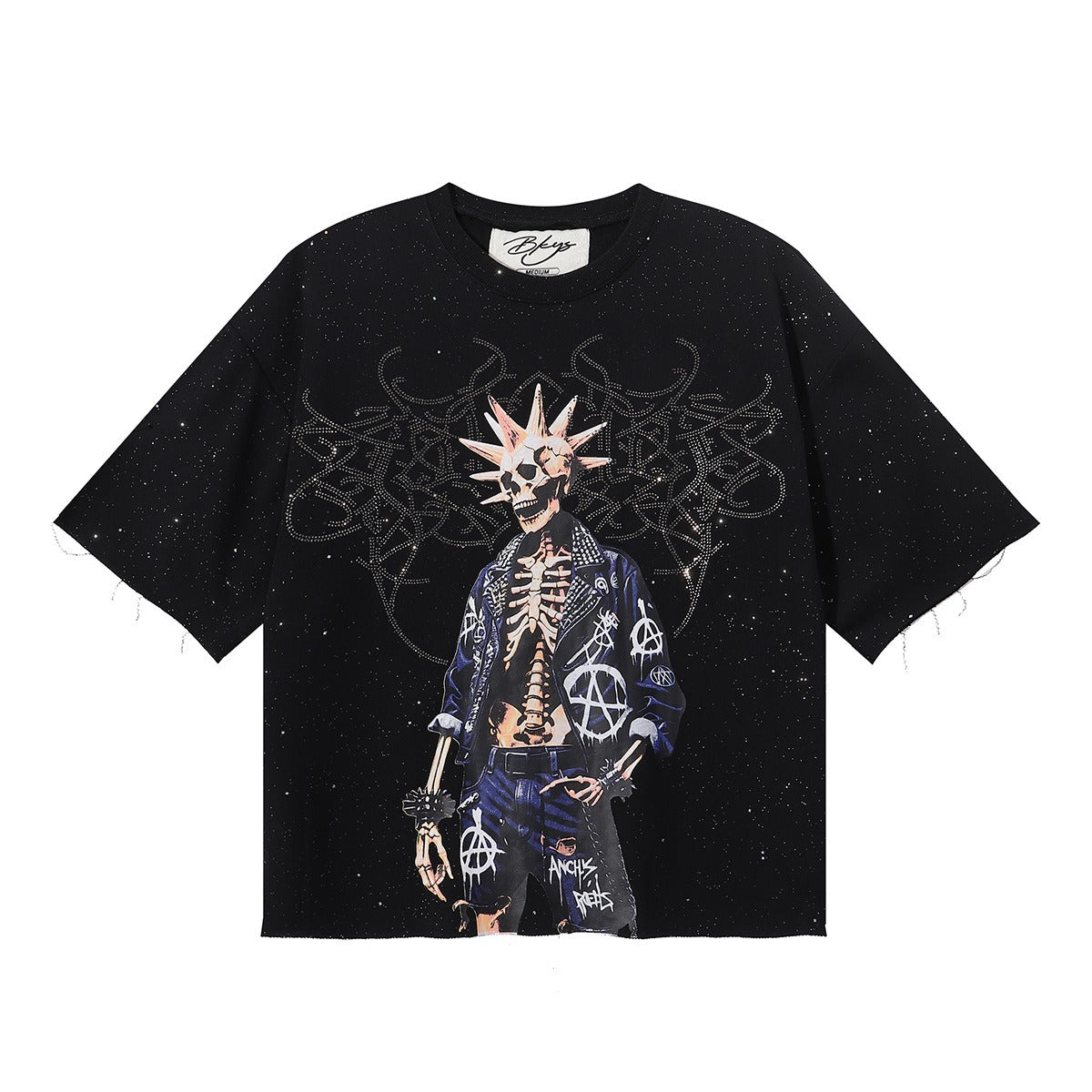 BK017，BKYS Rock F-Terry Cropped T-shirt
