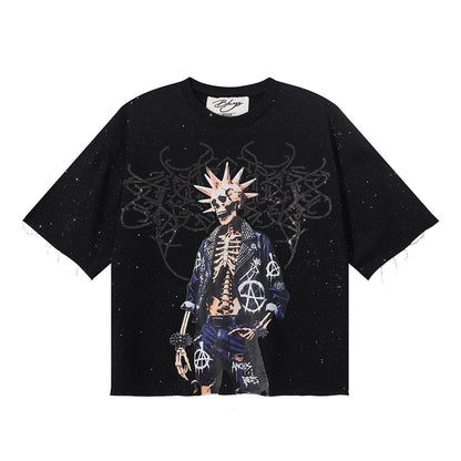 BK017，BKYS Rock F-Terry Cropped T-shirt