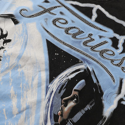 MAJESTIK Astronaut Graphic Crop Tee