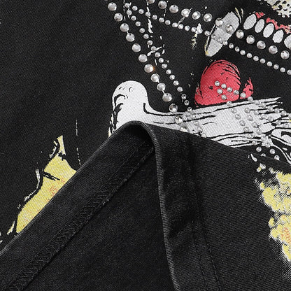 MAJESTIK Bulldog Graphic Crop Tee
