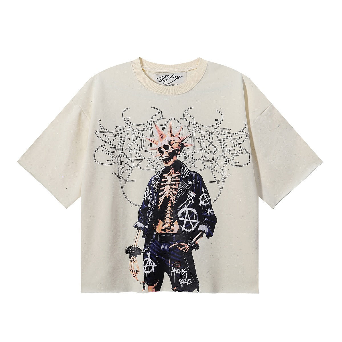 BK017，BKYS Rock F-Terry Cropped T-shirt