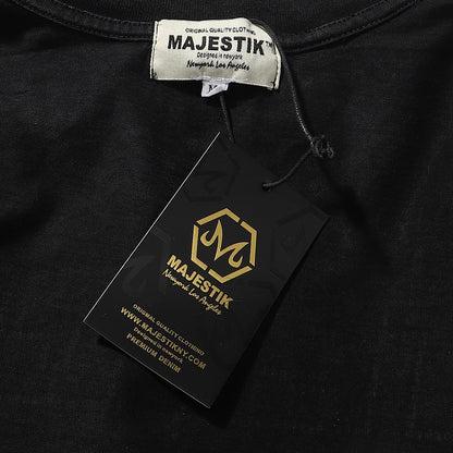 MAJESTIK Treet Artist Garment Dyed Print Crop Tee