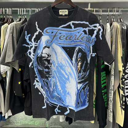 MAJESTIK Astronaut Graphic Crop Tee