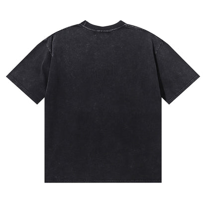 MAJESTIK Tarantula Garment Dyed Print Crop Tee