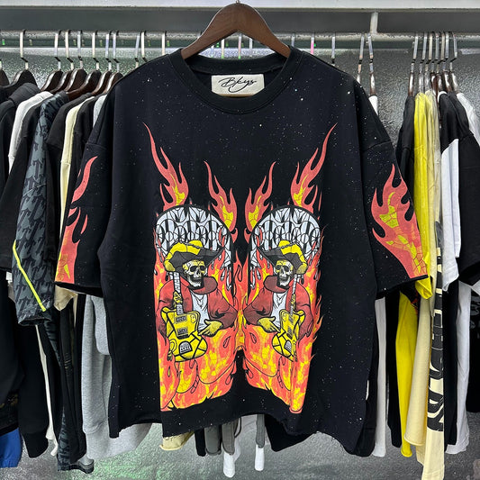 BKYS On Fire F-Terry Cropped Tee