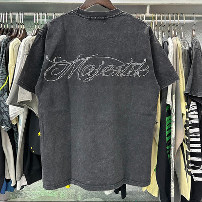 MAJESTIK Bulldog Graphic Crop Tee