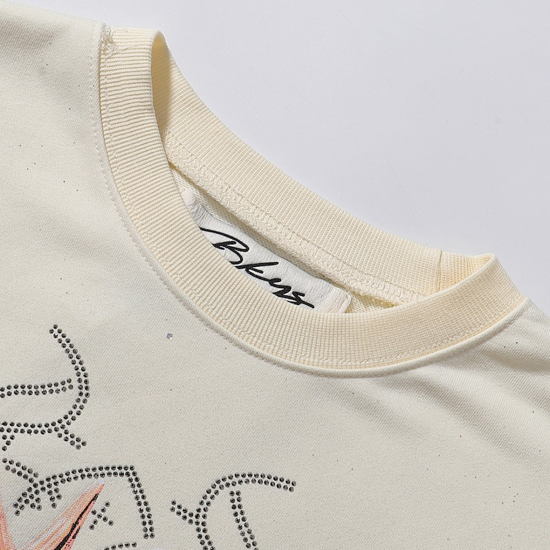 BK017，BKYS Rock F-Terry Cropped T-shirt
