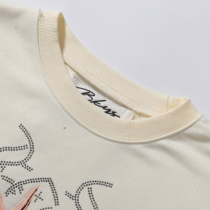 BK017，BKYS Rock F-Terry Cropped T-shirt