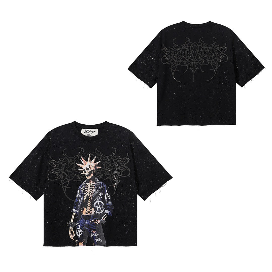 BK017，BKYS Rock F-Terry Cropped T-shirt
