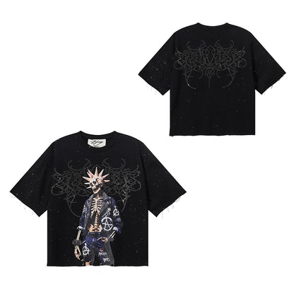 BK017，BKYS Rock F-Terry Cropped T-shirt