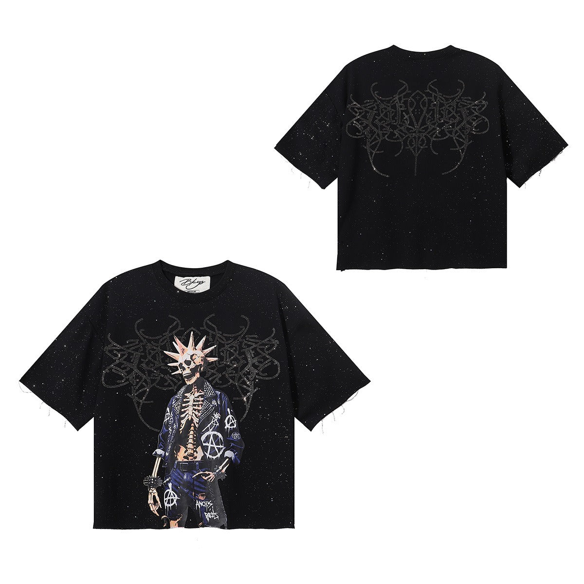 BK017，BKYS Rock F-Terry Cropped T-shirt